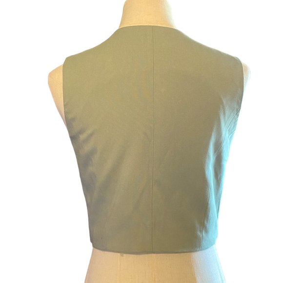 Bershka Button Vest Green Size Small - Picture 2 of 5